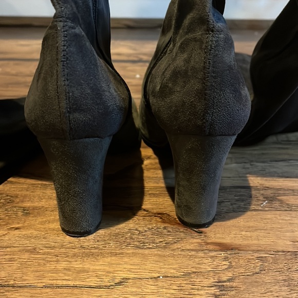 Sesta Meucci stretch knee length vegan suede chunky heel boots size 8M - Picture 8 of 10